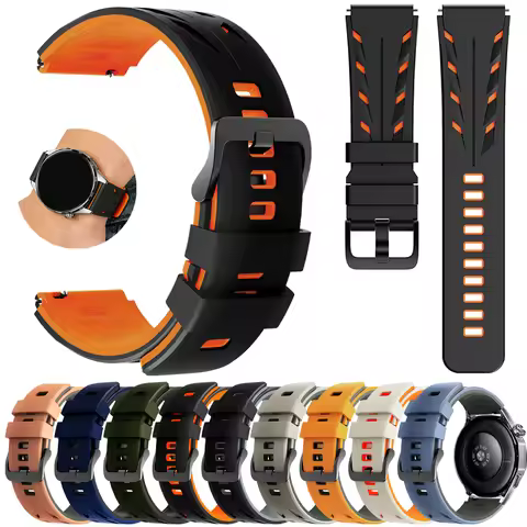 22mm Sports Silicone Strap For TicWatch Pro 3 Ultra GPS/LTE Watches Band for Ticwatch GTX S2 E2 GTH2