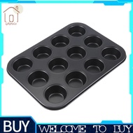 Heavy duty carbon steel cupcake baking tray,12 mini cup cupcake shaped cake pan,nonstick cupcake bak