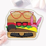 Allenjoy 31.2" x 24.7" Funny Burger Faces Bathroom Rugs Bun, Glasses, Ears Mat Bathmat Rug Non Slip 