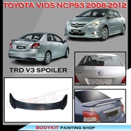 TOYOTA VIOS NCP93 2008-2012 TRD V3 STYLE REAR TRUNK SPOILER LIP WITH LED -MATERIAL FIBER BODYKIT