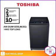 Toshiba 14KG Washing Machine AW-DUM1500LM(SG) Top Load Washer (Dark Grey) / Toshiba 13KG AW-DUM1400L