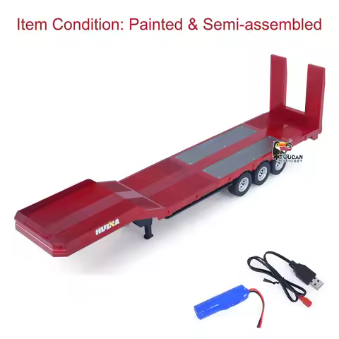 New Toys Huina 1502 RC Trailer 1/18 Platform semi trailer for 1:18 770s RC Tractor Truck Remote Cont