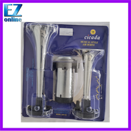 EZ online แตรลมไฟฟ้า ปากคู่ 2 ปาก 12Vและ 24V (แบบไม่ต้องมีถังลม)เสียงดังกังวาน รถบรรทุกเรือรถจักรยาน