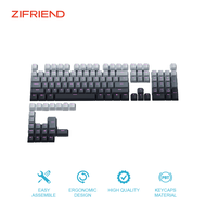 ZIFRIEND 131-134 Keys Gradient PBT Keycaps Top or Side Engraved for Gaming Mechanical Keyboard