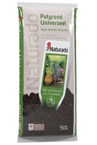 Pokon Naturado Universal Potting Soil Mix 50 L - with 60 Days Fertiliser (14-16-18) and Trace Elements