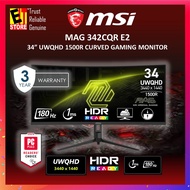 MSI MAG 342CQR E2 34" UltraWide QHD (3440X1440) HDR READY RGB 1500R CURVED AI VISION  GAMING MONITOR