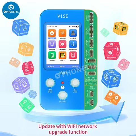 JC V1SE Programmer for iPhone LCD Screen Battery Board Face ID Back Cover Receiver Adaptor Front Rea