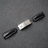 適配勞力士蚝式 水鬼 馬臀皮表帶 迪通拿Daytona 表扣表帶配件