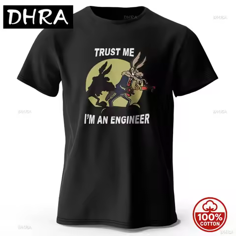 Trust Me I Am An Engineer Printed 100% Cotton Vintage Classic Funny T-Shirt for Men Women Sportswear