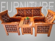 Sala set WOODEN SALA SET (Weave sala set) House of furniture