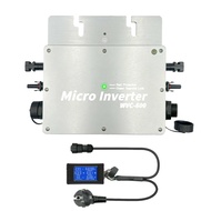 [ ]Solar Micro Inverter 600W MPPT Grid Tied Inverter PV Input DC28-50V Output AC80-160V with LCD Dis