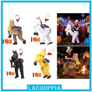 [Lacooppia] Inflatable Horse Costume Cowboy Cowgirl Outfit for Easter Adults