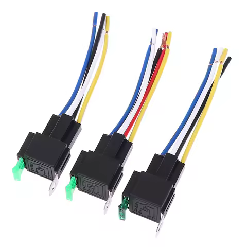 12V/24V Auto Relay with Fuse 30A, SPDT NO/NC Changeover Relay 1.8W Coil Power, 4-Pin 5-Pin Car Truck