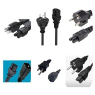 Used Extension Cable & Power Cable AC Cord UK/US/EU Plug for PC Monitor/Printer