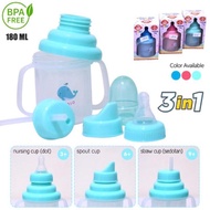 Ninio Training Cup 3in1 Baby Drinking Milk Bottle Straw/Milk Bottle/Baby Drinking Bottle