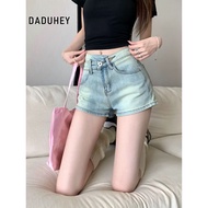 DaDuHey Summer Retro High Waist Straight Pants Hot Girl Slim Fit Leisure Washed-out Do the Old Cowbo