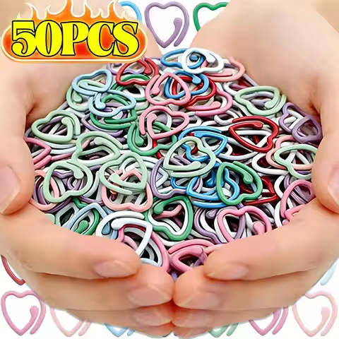 Multicolor Heart-Shaped Metal Stitch Marker Crochet Hook Lock Marker Ring Crochet Hook Lock Stitch M