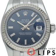 勞力士 Datejust 26 女士 Jubilee 腕錶 179174（隨機款），附錶盒、保固卡、國際服務保固卡，18K 白金/不鏽鋼錶殼，藍色錶盤，拋光處理，成色極佳 [二手]