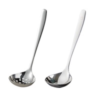 Sheng Stainless Steel Deepened Long-Handle Leakage Metric Soup Making Public Use 304 Jing Soup Spoon