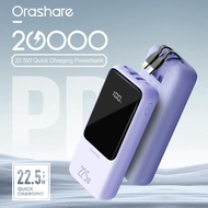 Orashare OH20Pro OH20 20000mAh Powerbank Built-in Cable PD20W Fast Charge Digital LED Display