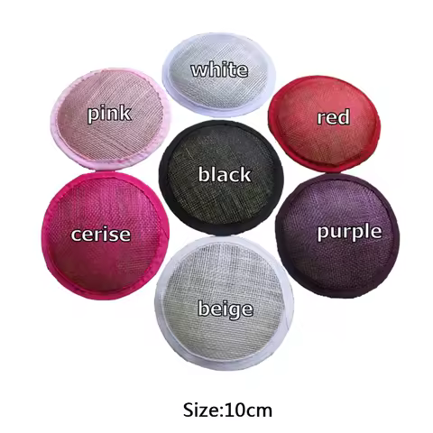 4"(10cm) Round Hat Form Circle Sinamay Base 20 pcs/lot #7 Color