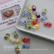 AC.333 Pack Of 5 Pieces Nail Resin Cartoon Water Bottle Picture