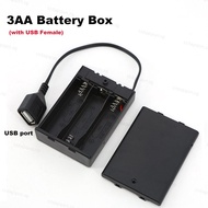 4.5V 3*AA Battery Case 5V USB Female Port Holder with Switch for LED Light Kit Building Blocks 65x45