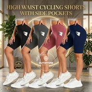 Yoga High Waist Cycling Shorts with Side Pocket (Small - 5XL)