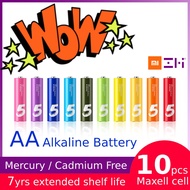 10pcs pack AA Battery Alkaline 1.5V Maxell Cell, Xiaomi ZMI ZI5 Rainbow battery