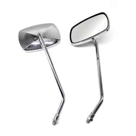 10mm Universal Motorcycle Rearview Mirror Square Retro Rear Side Mirrors For Kawasaki VN2000 Vulcan 