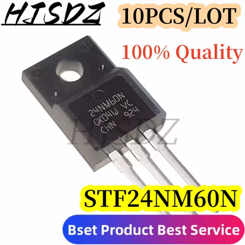 10PCS/LOT 100% Quality 24NM60N STF24NM60N Transistor MOSFET de Canal N TO-220
