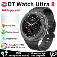 New DT Watch 8 Ultra Classic Smart Watch Men AMOLED HD Screen Fitness BT Call NFC GPS Compass Waterp