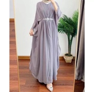 [COD] Shabira Kaftan Wanita Remaja Dewasa Terbaru 2025 Simple Elegam Kekinian Viral Bahan Ceruty Bab