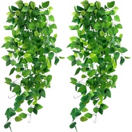DomeStar 2PCS Fake Vines, Fake Hanging Plants Ivy Vines, Artificial Greenery Garland for Home Kitche