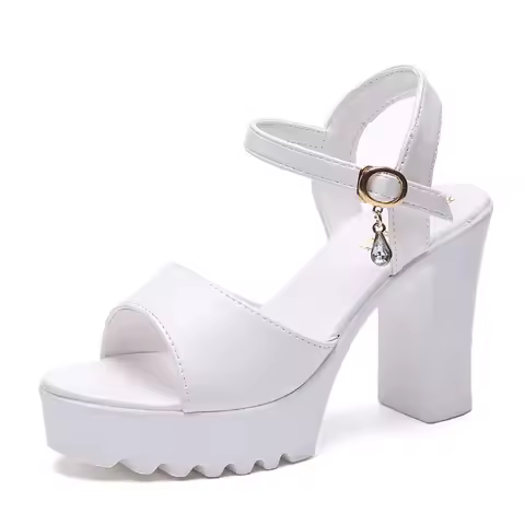 Women Fish Mouth Platform High Heels Wedges Buckle Slope Sandals Women Shoes Woman Platform High Hee