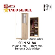 Lemari Pakaian Baju 2 Pintu Sliding Kecil Activ Spin SL 80