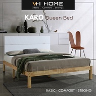 KARO VH SOLID WOODEN QUEEN BED FRAME /Queen Size Bed Frame /Katil Kayu Queen /Single Size Bed Frame /Katil Kayu Single