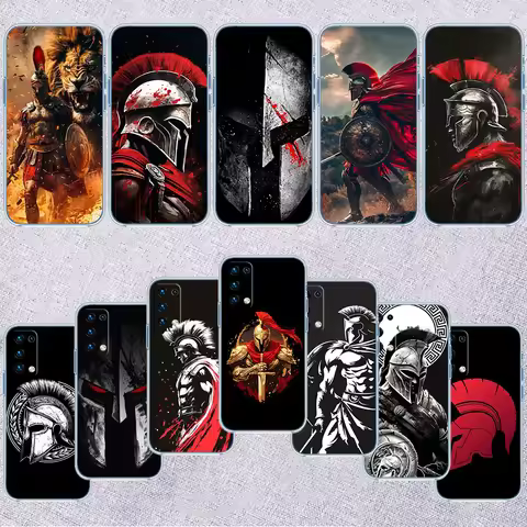 IJ54 Spartan Warrior Transparent Phone Case for Motorola Moto G7 G8 G9 G84 G85 G73 G24 G15 Z2 Play P