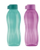 tupperware eco bottle 750ml screw cap - 2pcs/set