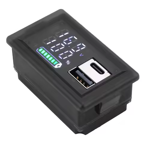 DC 9-24V Dual USB Battery Charger Level Indicator Lithium Battery Capacity Tester LED Display Tester