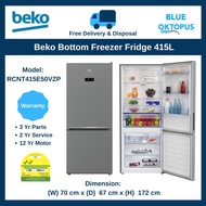 Beko Bottom Freezer 415L Fridge (Platinum Color), RCNT415I50VZP