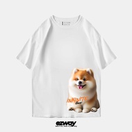 Ezway T-Shirt Oversize Pomeranian Infinite Love | Unisex Kids Crop Oversize T-Shirt