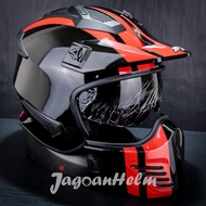 JPX HELMET MX726R MX 04 | SUPER BLACK RED | CROSSOVER | MX726 R | MX 726R | MX 04 | 726 R FULL FACE 