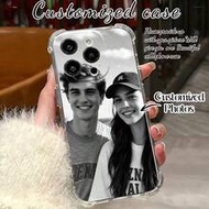 1 ชิ้น เคสโทรศัพท์ TPU กันกระแทก ซิลิโคนป้องกันเลนส์ ปรับแต่งรูปภาพพ่อแม่-ลูก/คู่รัก/สัตว์เลี้ยง/ส่ว