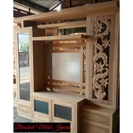 TV buffet room divider 2.5m teak plus finishing