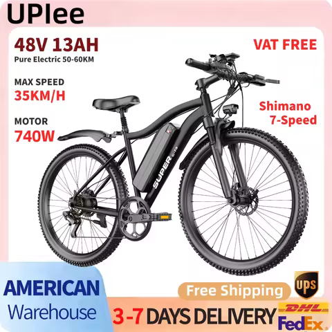 UPlee G73 Electric bike 26" 740W electric bike Adults 48V 13Ah large capacity detachable lithium bat