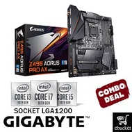 GIGABYTE Z490 AORUS PRO AX INTEL Z490 LGA1200 MOTHERBOARD + INTEL 10TH GEN CPU COMBO PROMO
