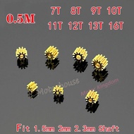 0.5M Modulus Toy Car Motor Transmission Gear 7T-13T 16T Teeth Metal Copper Fit 1mm 1.5mm 2mm 2.3mm S