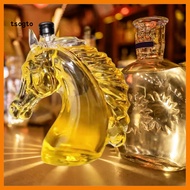 [TS] Glass Whiskey Vessel Artistic Whiskey Decanter Unique Horse Head Glass Whiskey Decanter Perfect