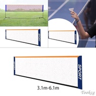 Portable Badminton Net Set - for Tennis, Pickleball, Kids Volleyball - Easy Setup Nylon Sports Net C